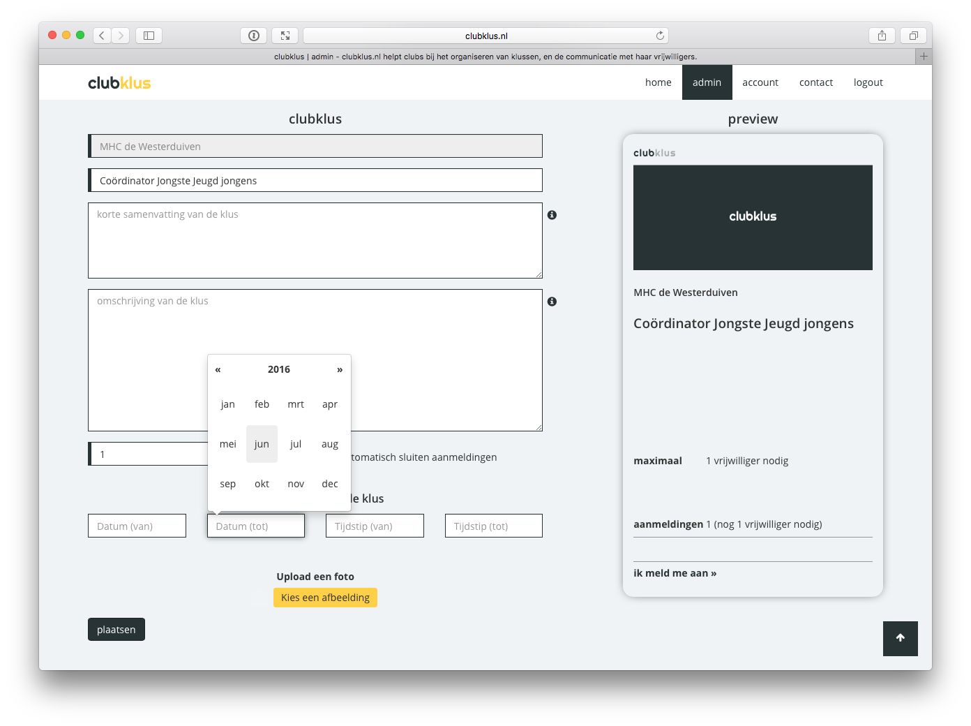Een nieuwe klus schrijven <small>1-3</small>
